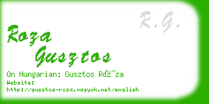 roza gusztos business card